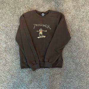 Long-sleeve brown Thrasher sweatshirt
